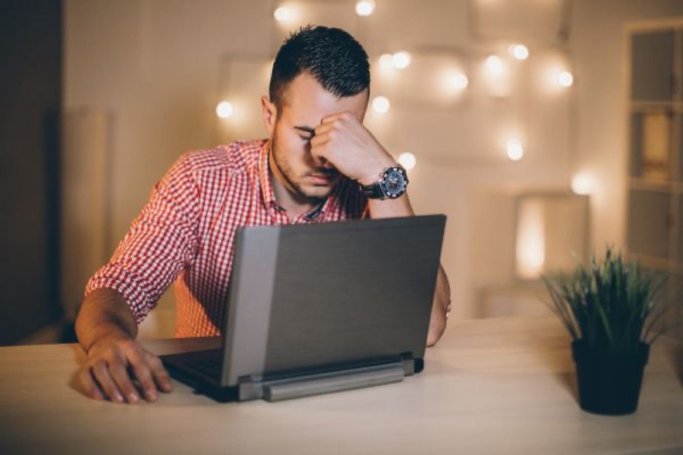 man at computer